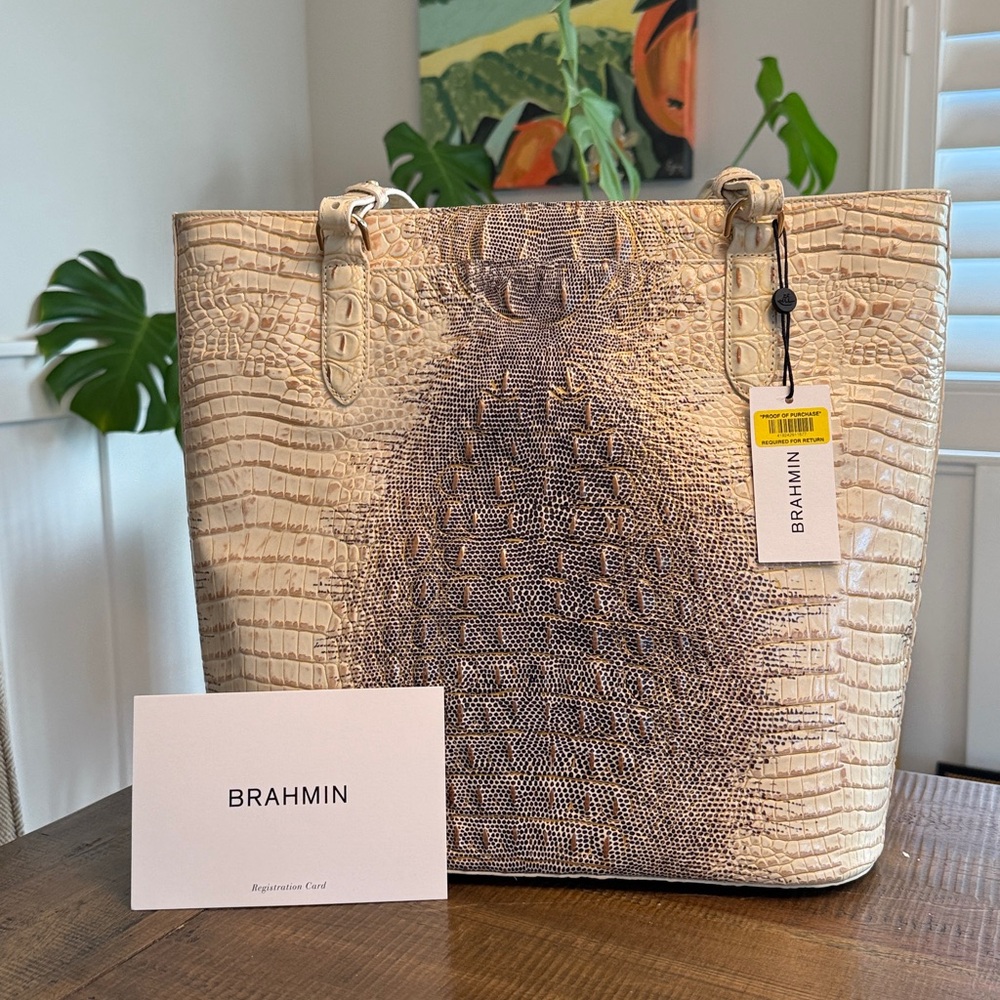 Brahmin Ezra - Ivory Iguana Ombré Melbourne